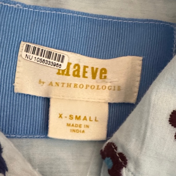 MAEVE by ANTHROPOLOGIE Embroidered Buttondown Blouse
Floral Patterned size XS - Picture 8 of 12